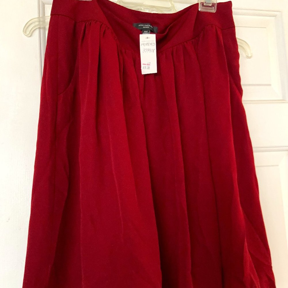 Ann Taylor Gathered Chiffon Skirt